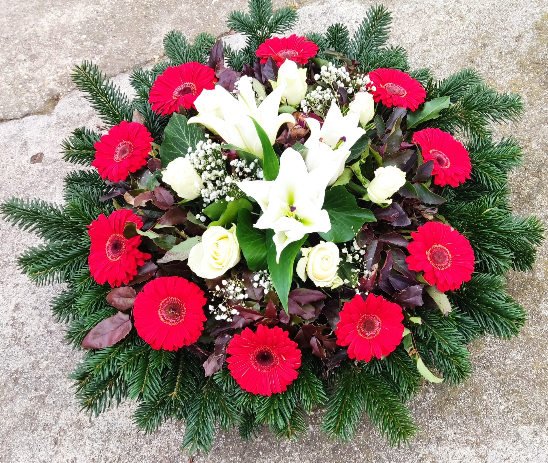 Fekvő (kerek) koszorú